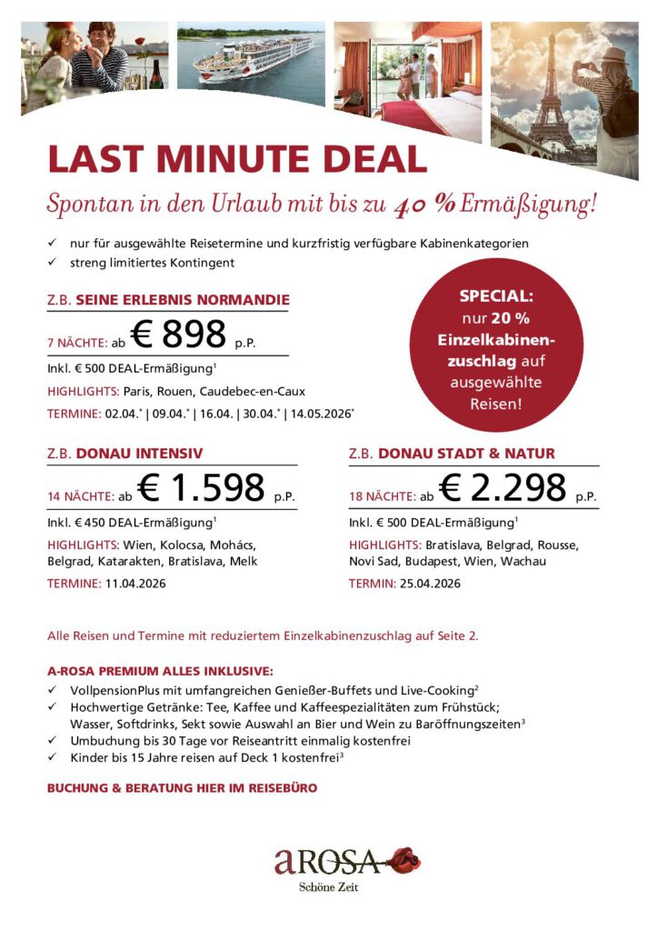 Best Ager + Seniorenreisen