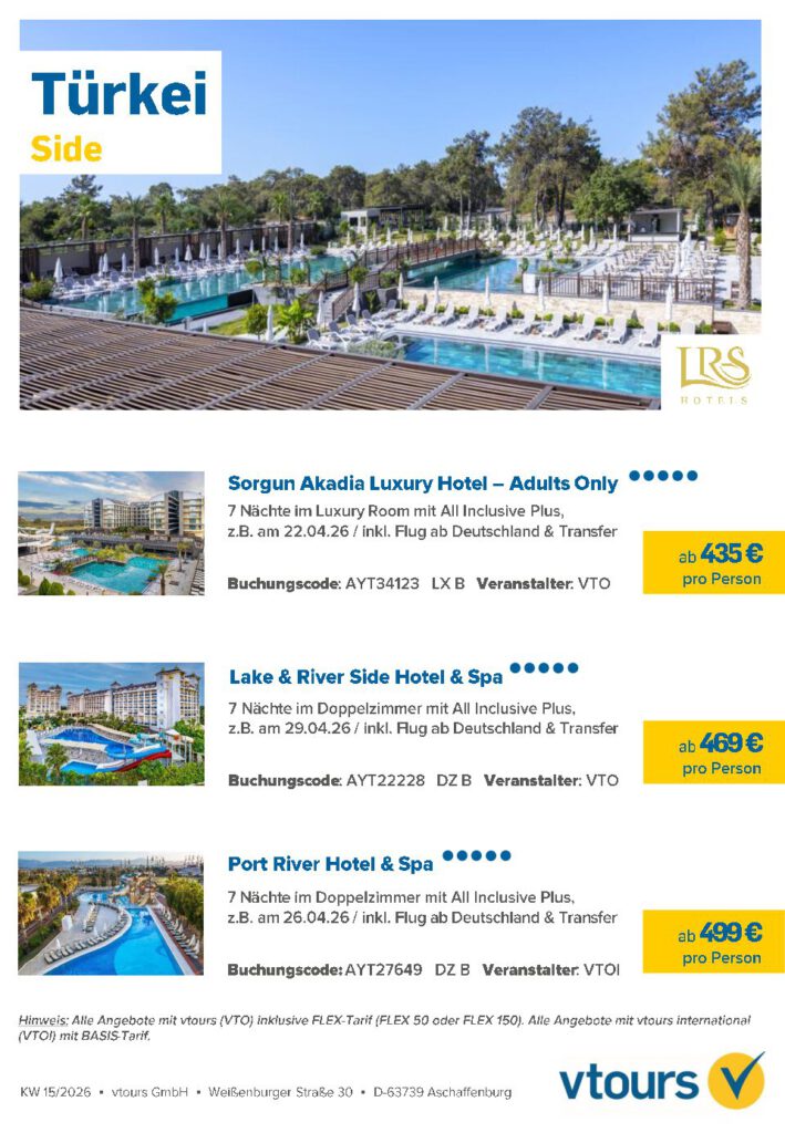 Best Ager + Seniorenreisen