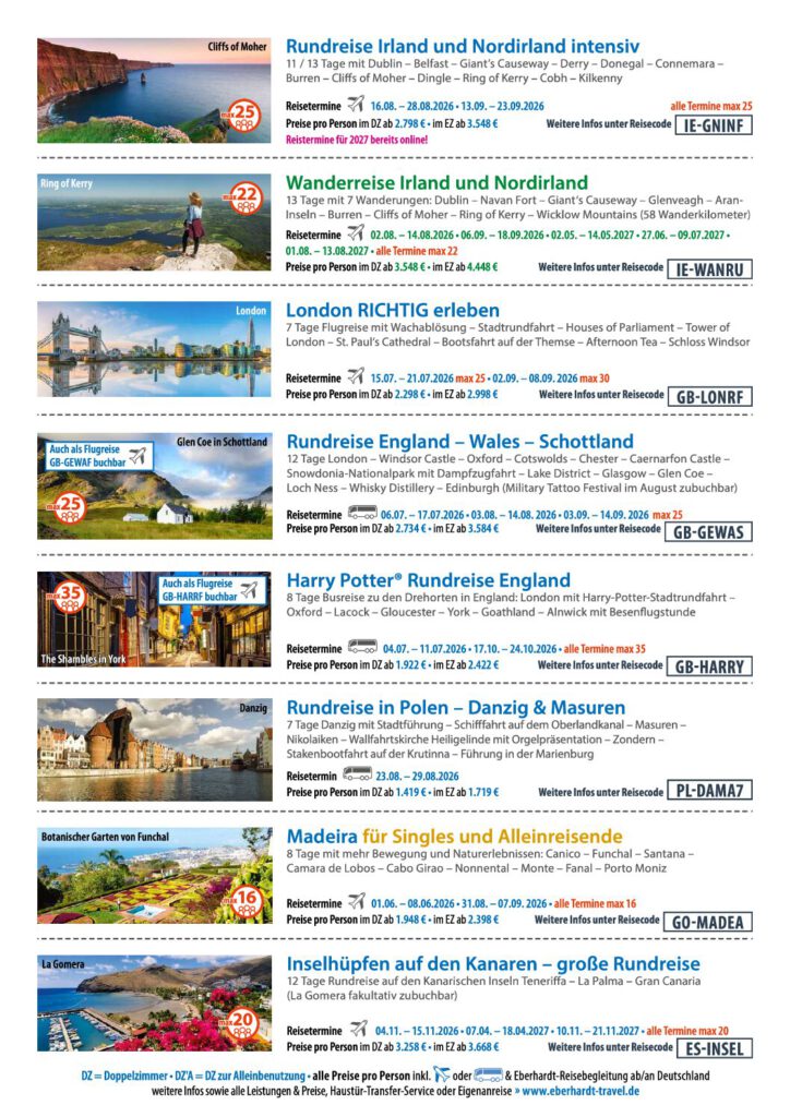 Best Ager + Seniorenreisen
